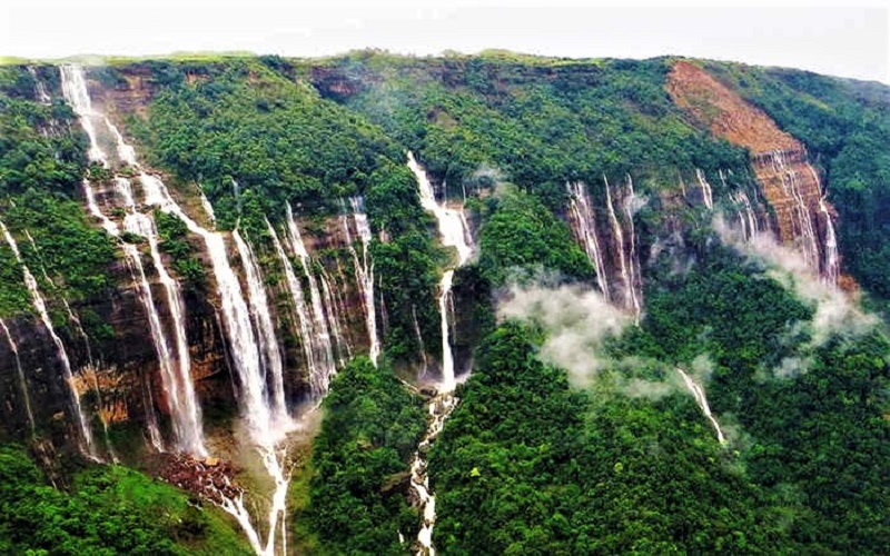 destination meghalaya mountains covered in cloud 